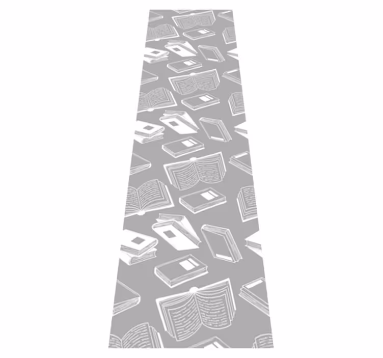 Nordic vinyl carpet in grey poetic design - TenStickers
