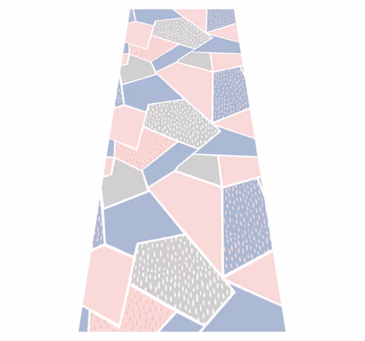 Nordic vinyl carpet in soft pastel geometry - TenStickers