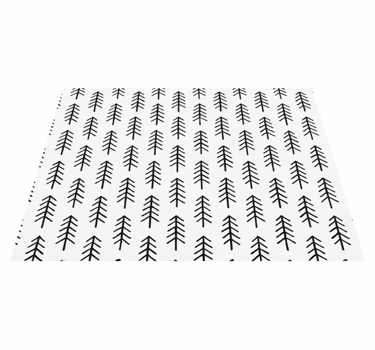 Nordic vinyl carpet black ink pines - TenStickers