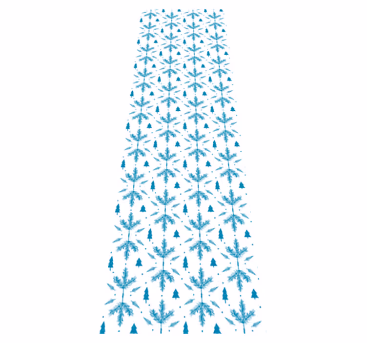 Nordic vinyl carpet in seasonal blue design - TenStickers