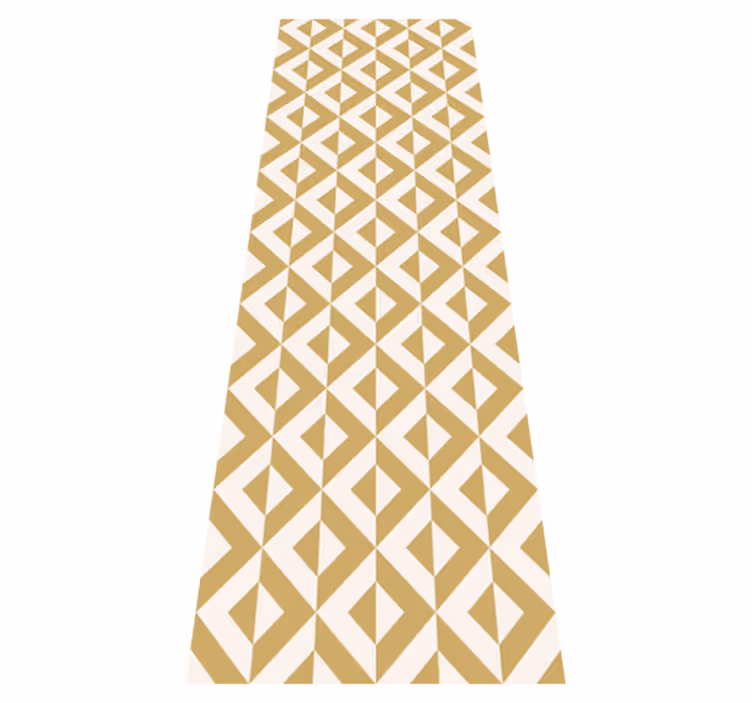 Nordic vinyl carpet in geometric mustard design - TenStickers