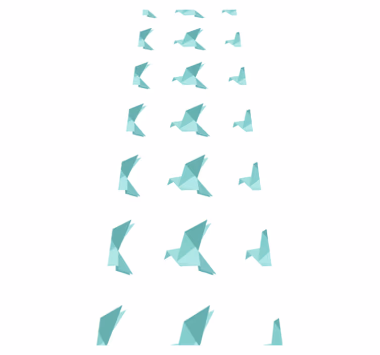 Nordic vinyl carpet paper birds design - TenStickers