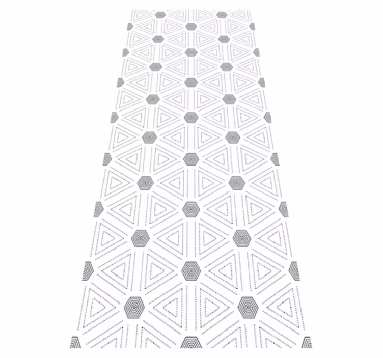 Nordic vinyl carpet geometric triangles pattern - TenStickers