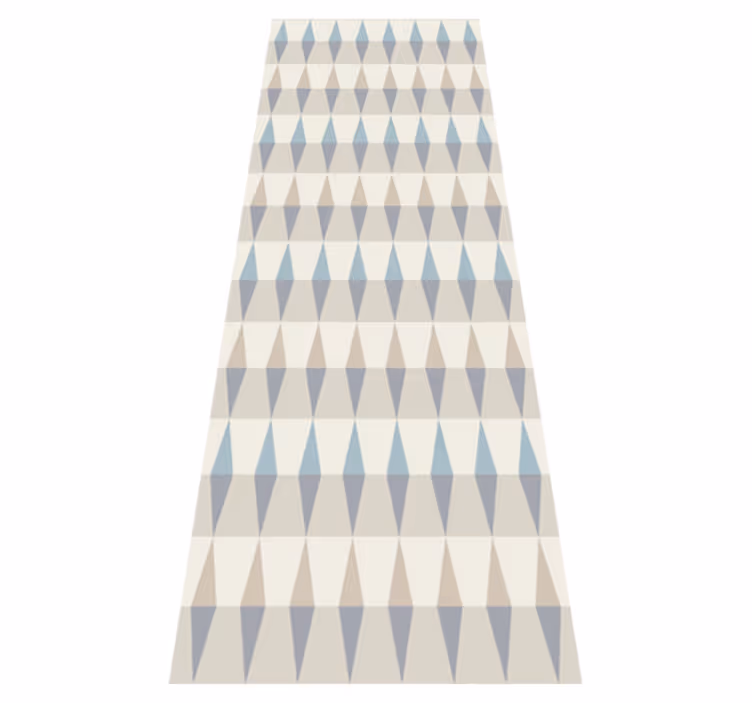 Nordic vinyl carpet in geometric blue sky - TenStickers