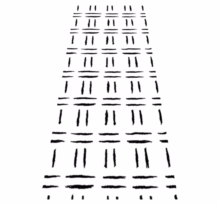 Nordic vinyl carpet with irregular black lines pattern - TenStickers
