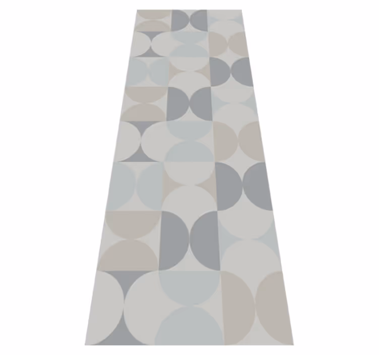Nordic vinyl carpet with pastel geometric design - TenStickers