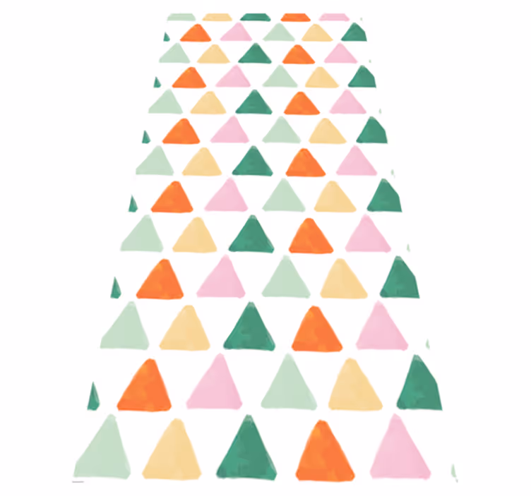 Nordic vinyl carpet with pastel triangle pattern - TenStickers