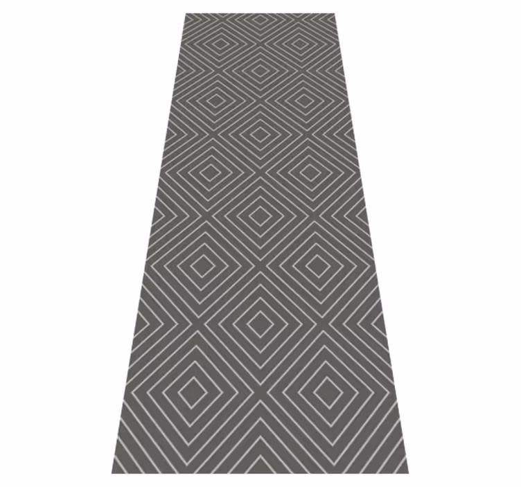 Nordic vinyl carpet in white and gray squares pattern - TenStickers