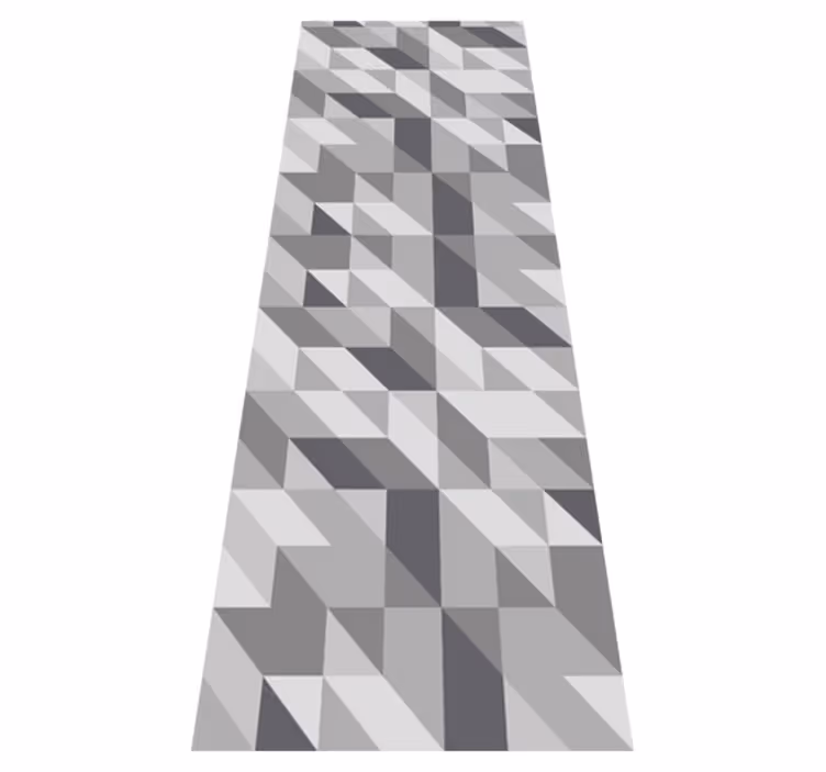 Nordic vinyl carpet light gray geometric squares - TenStickers