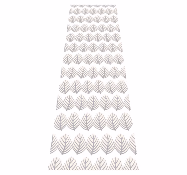 Nordic vinyl carpet with grey leaf pattern - TenStickers