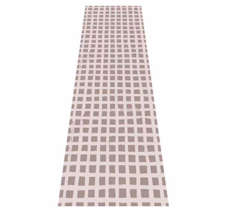 Nordic vinyl carpet in a warm brown check pattern - TenStickers