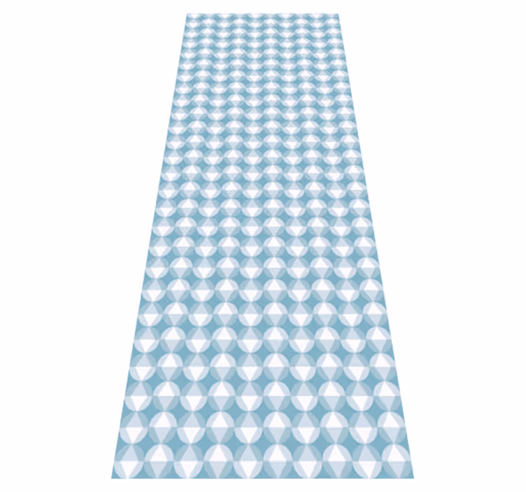 Nordic vinyl carpet in blue patterned design - TenStickers