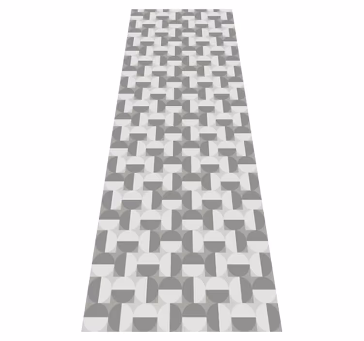 Nordic vinyl carpet gray circle pattern design - TenStickers