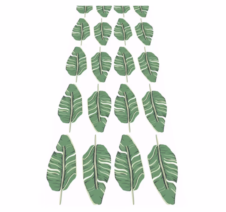 Nordic vinyl carpet with green leaf design - TenStickers