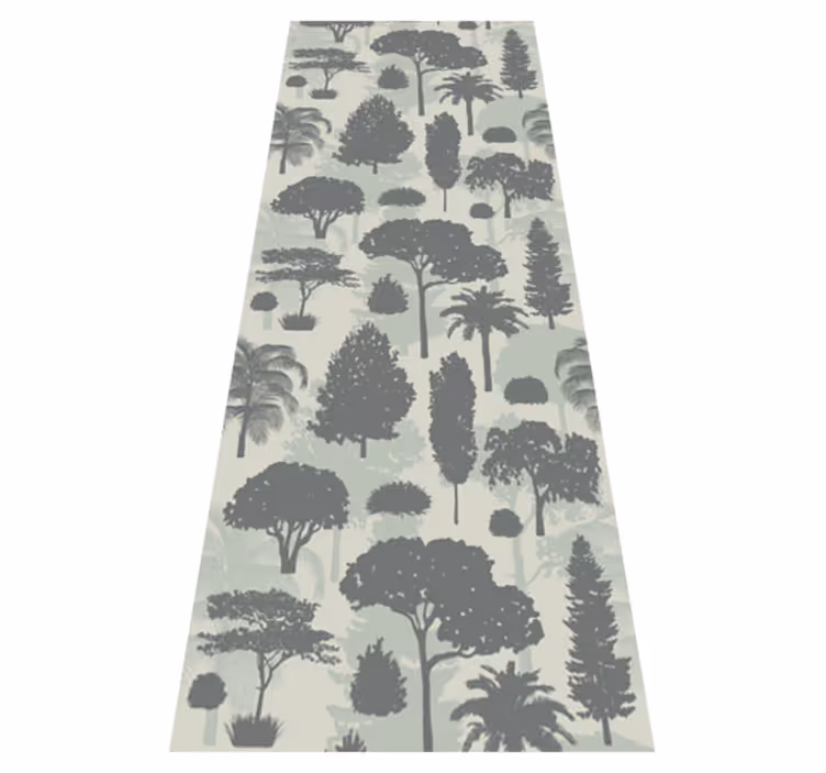 Nordic vinyl carpet with tree patterns design - TenStickers