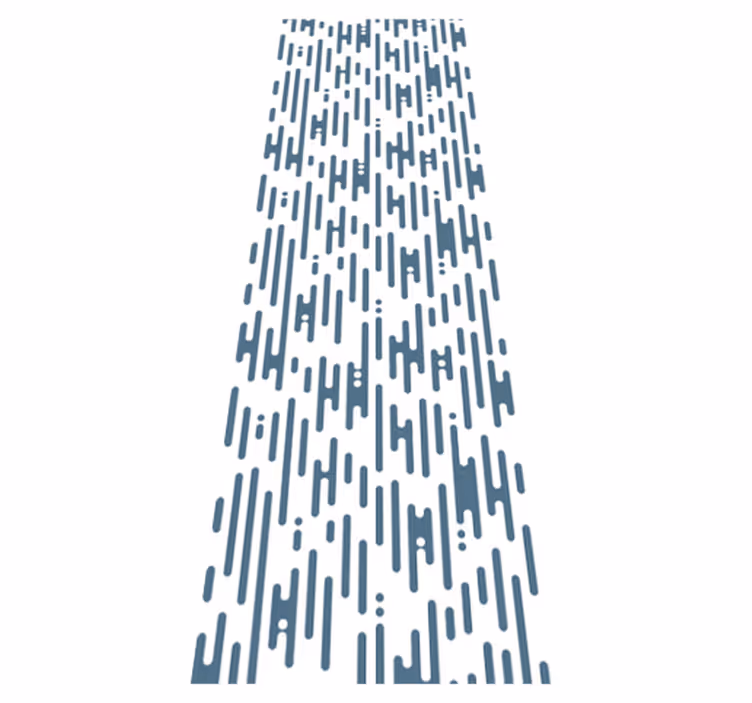 Nordic vinyl carpet in blue irregular japandi pattern - TenStickers