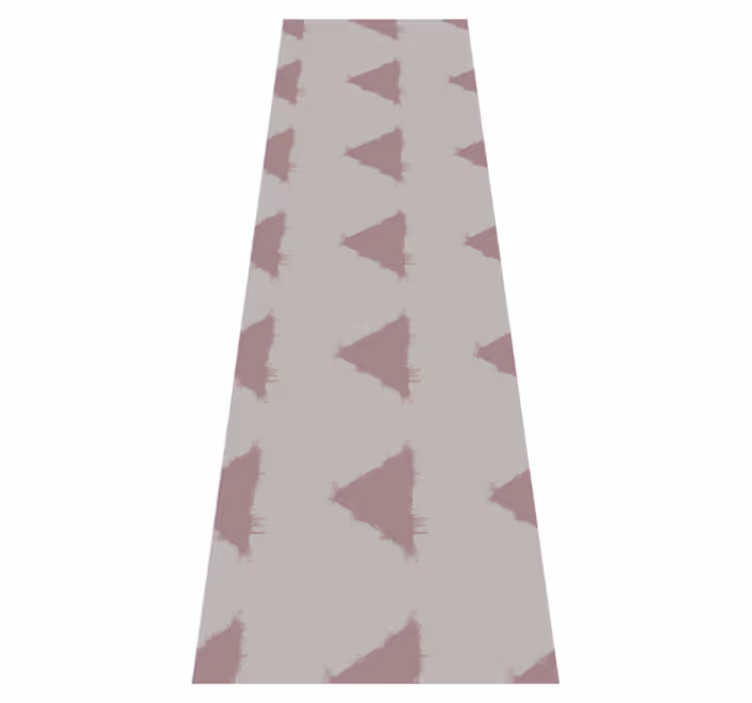 Nordic vinyl carpet in beige japandi triangle pattern - TenStickers