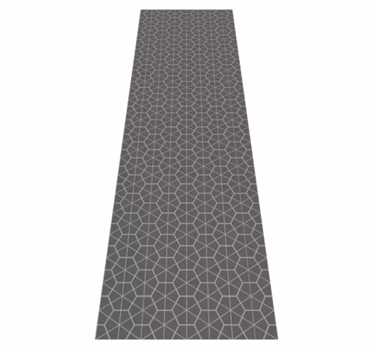 Nordic vinyl carpet minimalistic hexagonal design - TenStickers
