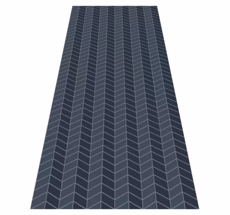 Nordic vinyl carpet in scandinavian blue cube design - TenStickers