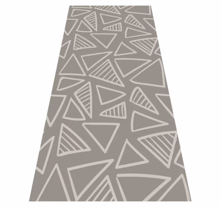 Nordic vinyl carpet scandinavian gray triangle stripes - TenStickers