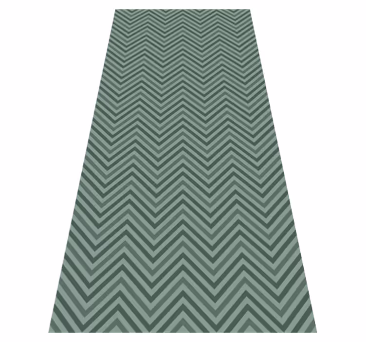 Nordic vinyl carpet in scandinavian green herringbone - TenStickers