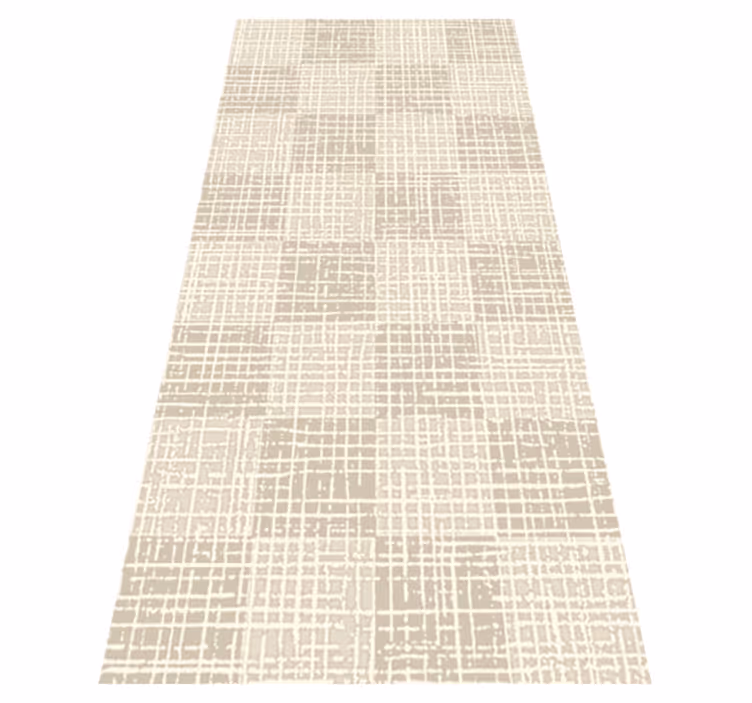 Nordic vinyl carpet scandinavian beige square design - TenStickers