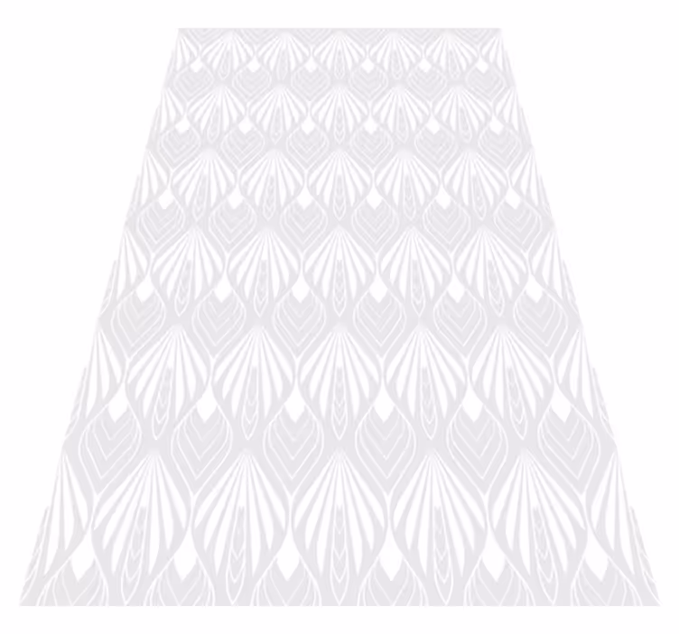Nordic vinyl carpet with white and grey leaf design - TenStickers