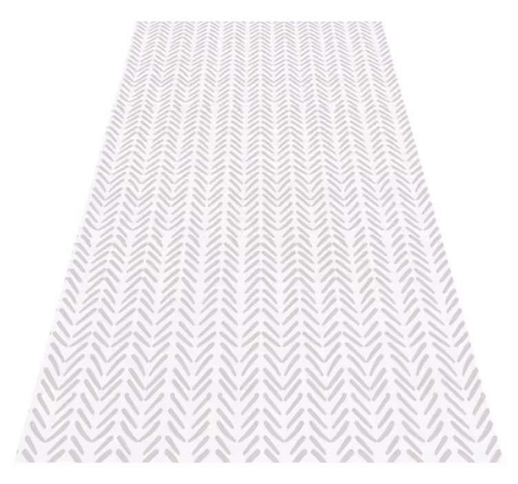 Nordic vinyl carpet grey zigzag abstract lines - TenStickers