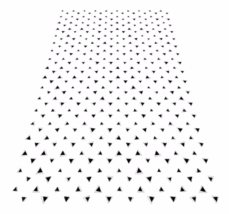 Nordic vinyl carpet in black and grey 3d triangles - TenStickers