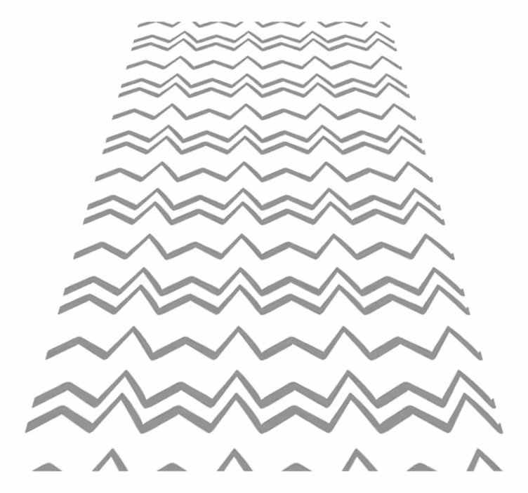 Nordic vinyl carpet with irregular grey zigzag pattern - TenStickers