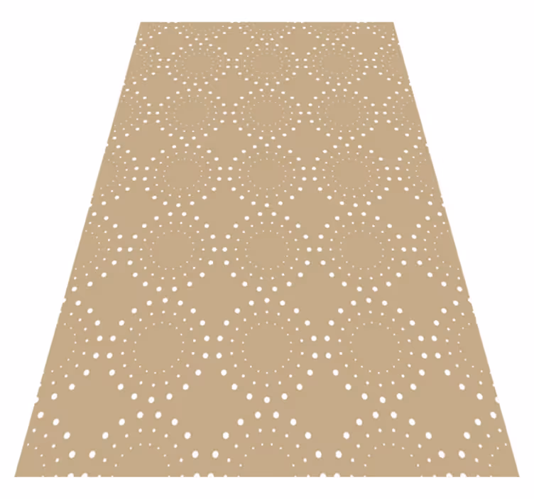 Nordic vinyl carpet light beige with white circles - TenStickers