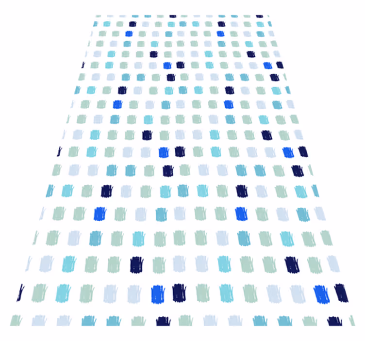 Nordic vinyl carpet with blue paint strokes - TenStickers