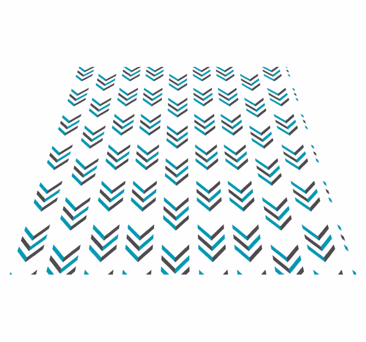 Nordic vinyl carpet in blue arrows design - TenStickers