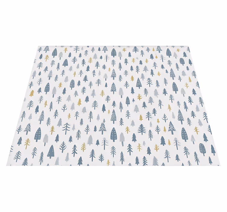 Nordic vinyl carpet nordic winter woodland design - TenStickers