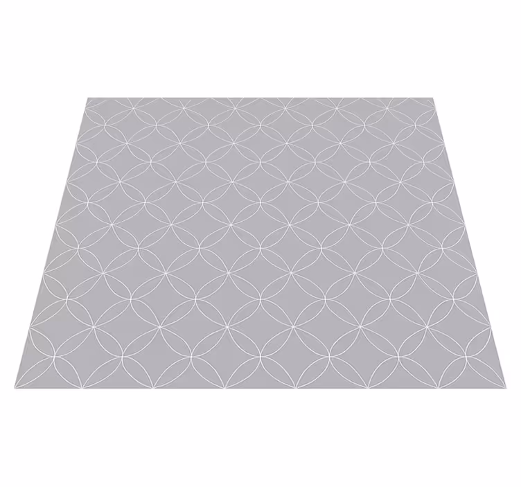 Nordic vinyl carpet in grey geometric floral design - TenStickers