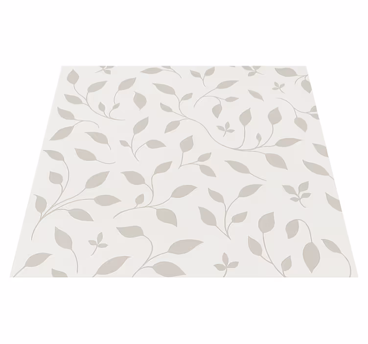 Nordic vinyl carpet with calming leaf design - TenStickers