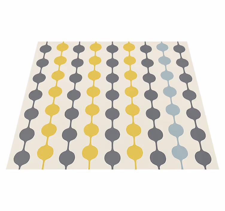 Nordic vinyl carpet with vibrant hanging circles - TenStickers