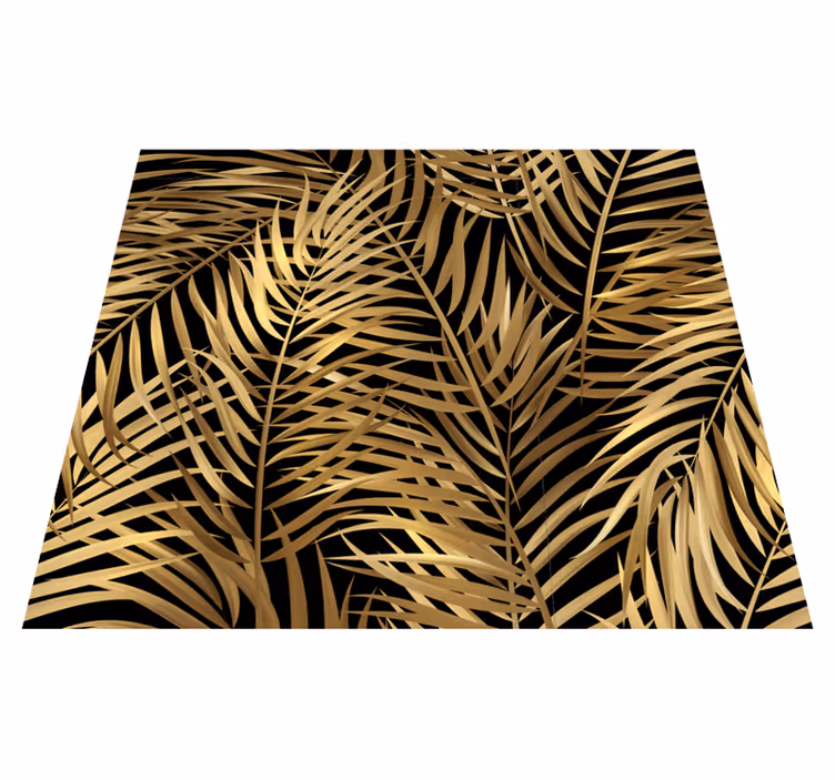 Golden leaves nature vinyl carpet - TenStickers