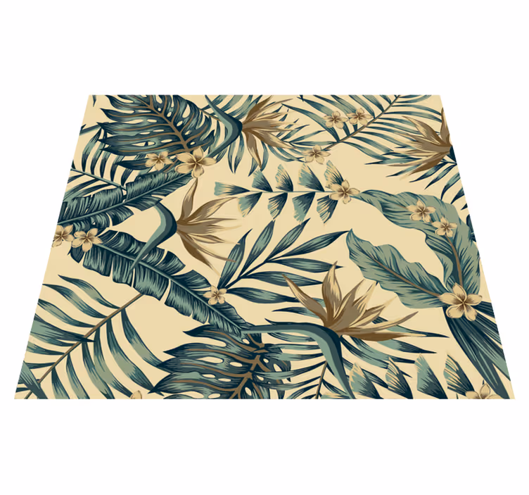 Tropical leaves nature vinyl carpet - TenStickers