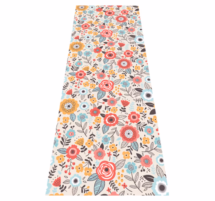 Nature vinyl carpet flowerprint ditsy design - TenStickers