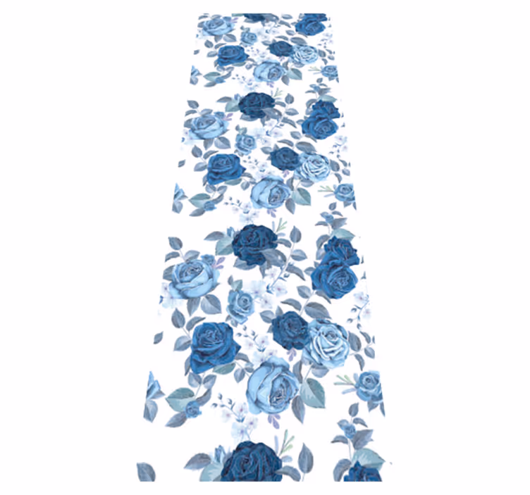Nature vinyl carpet in blue and wild design - TenStickers