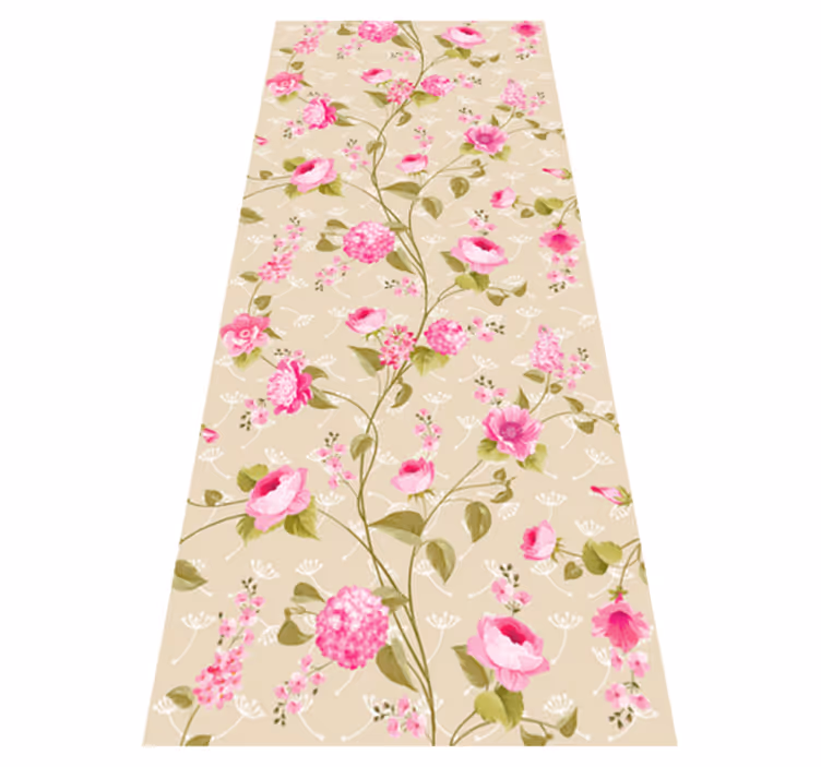 Nature vinyl carpet vintage floral print - TenStickers