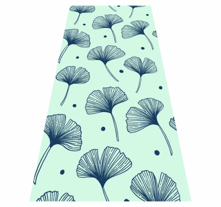 Nature vinyl carpet floral blue wallpaper - TenStickers