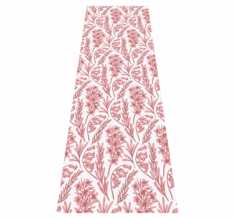 Nature vinyl carpet with pink lotus flowers - TenStickers