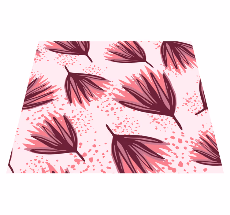 Nature vinyl carpet abstract lotus design - TenStickers