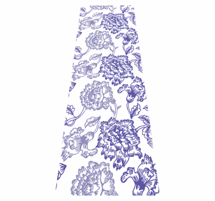 Nature vinyl carpet soft purple floral design - TenStickers