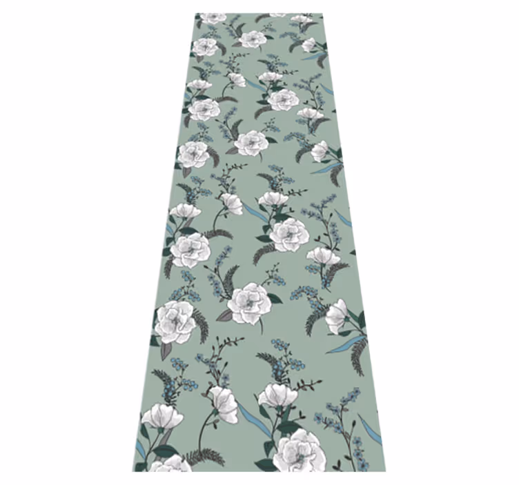 Nature vinyl carpet with beautiful white magnolia - TenStickers