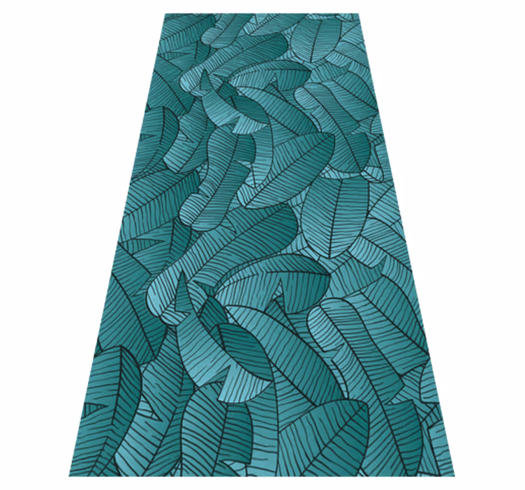 Nature vinyl carpet with green palm tree design - TenStickers