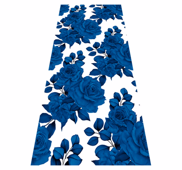 Nature vinyl carpet "new nostalgia" blue flowers - TenStickers