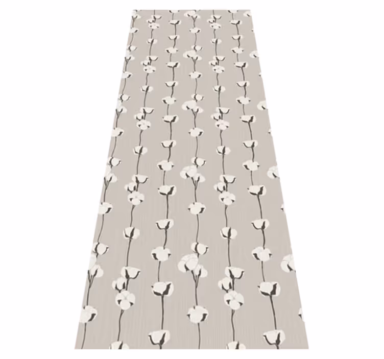 Nature vinyl carpet new nostalgia cotton flowers - TenStickers